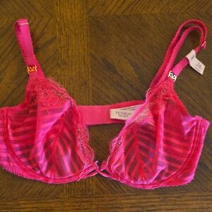 Victoria's Secret Pink Unlined Demi Lace Bra 34D